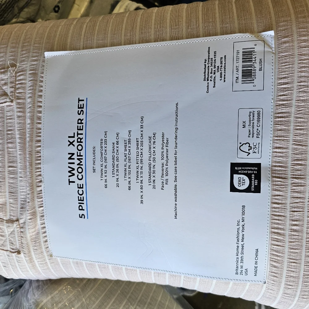 Daniela 5-piece Twin XL Microfiber Textured Comforter & Sheet Set new
